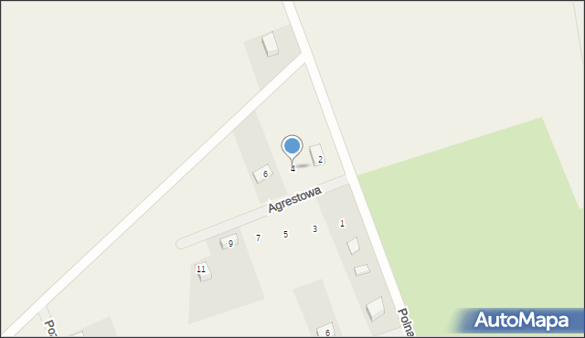 Piecki, Agrestowa, 4, mapa Piecki