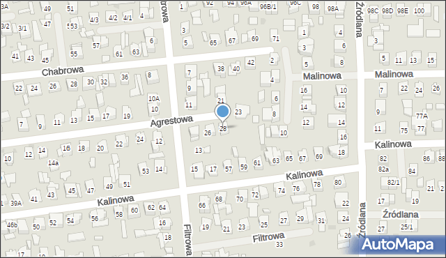 Płock, Agrestowa, 28, mapa Płock