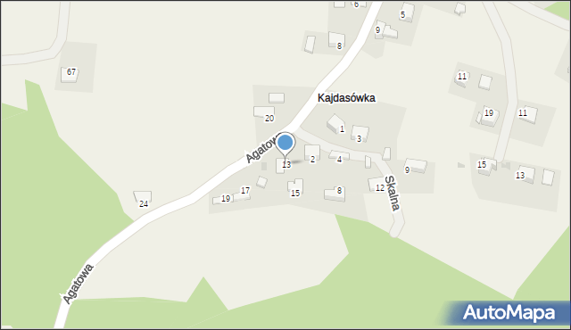 Rudno, Agatowa, 13, mapa Rudno