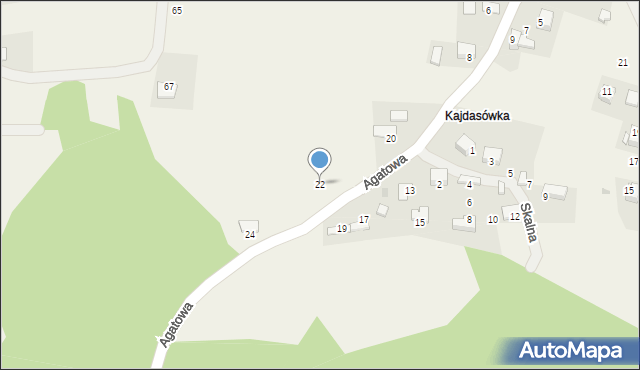 Rudno, Agatowa, 22, mapa Rudno