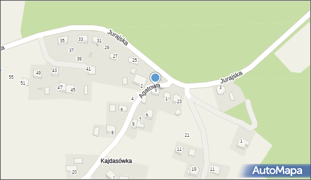 Rudno, Agatowa, 3, mapa Rudno