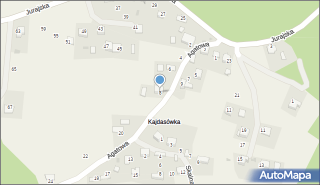 Rudno, Agatowa, 8, mapa Rudno
