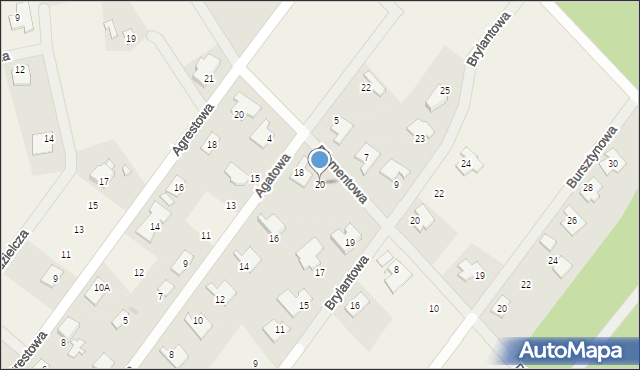 Rusiec, Agatowa, 20, mapa Rusiec