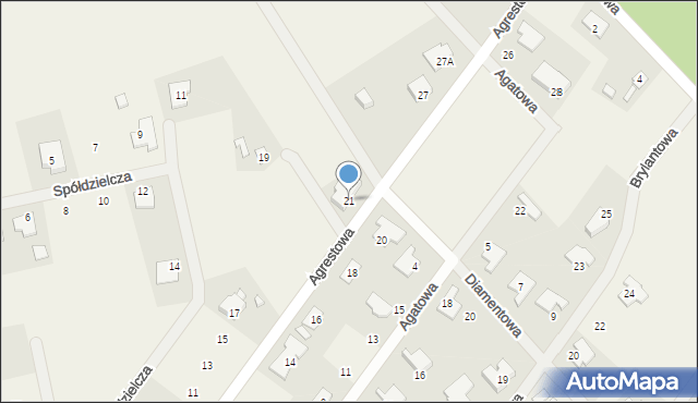 Rusiec, Agrestowa, 21, mapa Rusiec