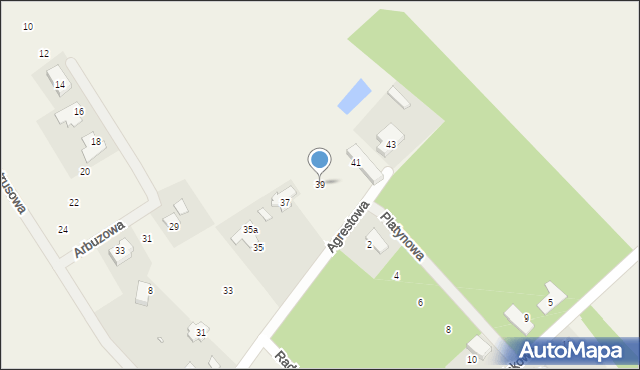 Rusiec, Agrestowa, 39, mapa Rusiec
