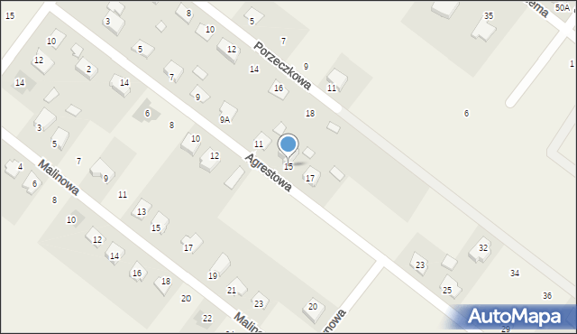 Rzekuń, Agrestowa, 15, mapa Rzekuń