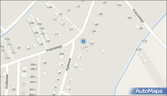 Rzeszów, Agatowa, 1, mapa Rzeszów