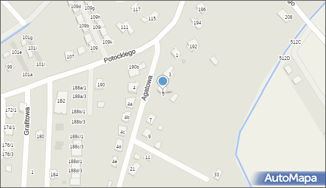 Rzeszów, Agatowa, 5, mapa Rzeszów