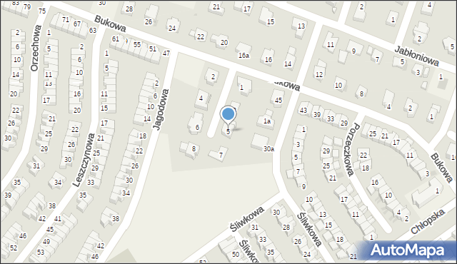 Smolec, Agrestowa, 5, mapa Smolec
