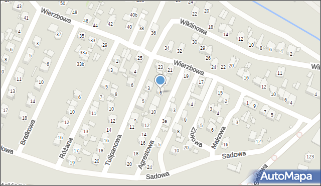 Starachowice, Agrestowa, 6, mapa Starachowic