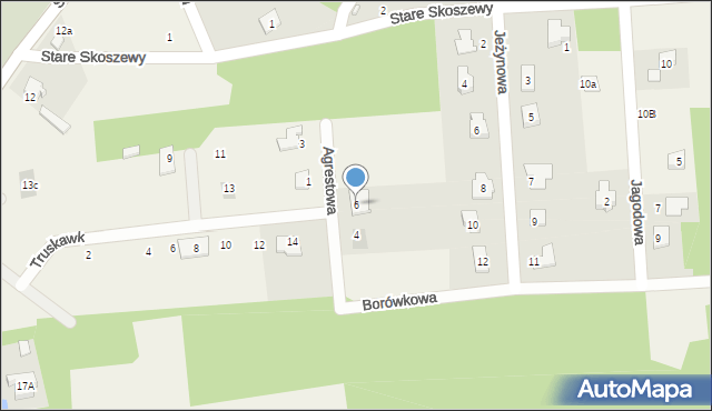 Stare Skoszewy, Agrestowa, 6, mapa Stare Skoszewy