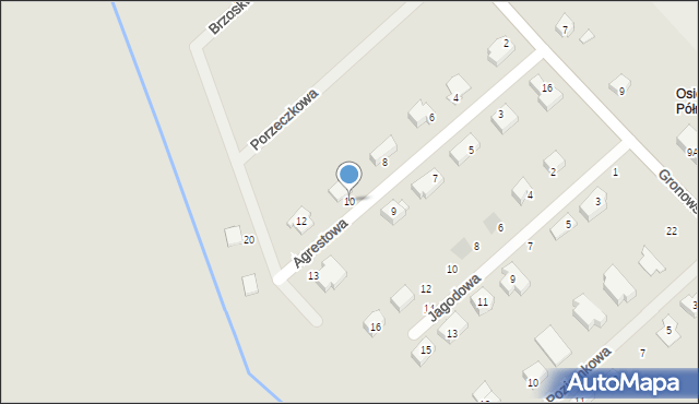 Strzegom, Agrestowa, 10, mapa Strzegom