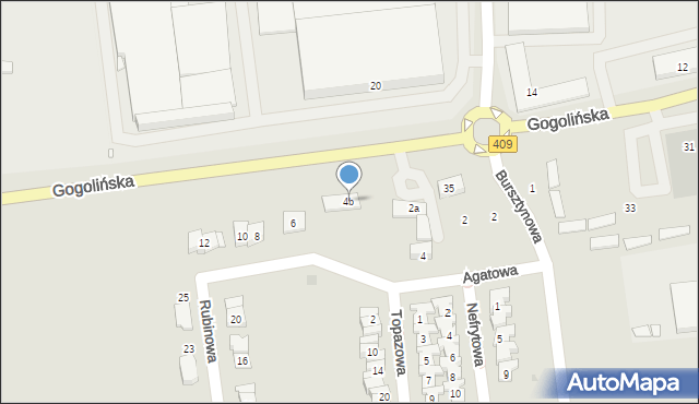 Strzelce Opolskie, Agatowa, 4b, mapa Strzelce Opolskie