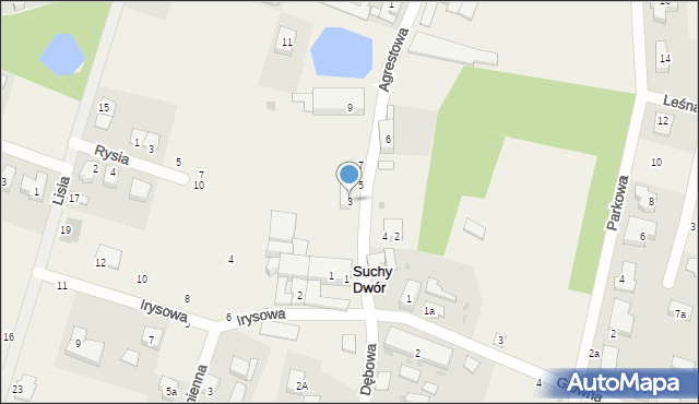 Suchy Dwór, Agrestowa, 3, mapa Suchy Dwór