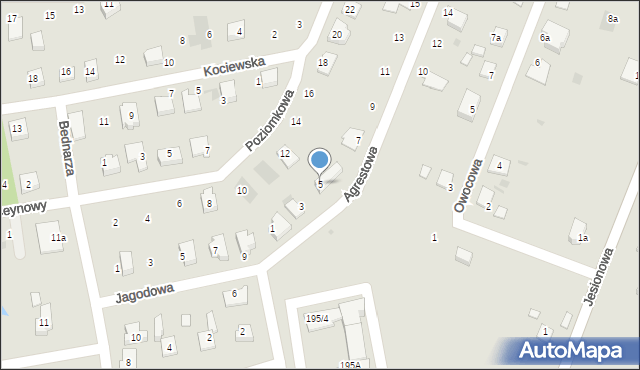 Świecie, Agrestowa, 5, mapa Świecie