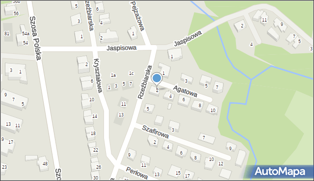 Szczecin, Agatowa, 2, mapa Szczecina