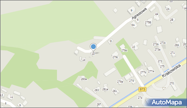 Tarnów, Agrestowa, 12, mapa Tarnów