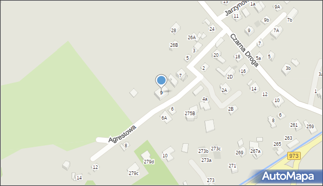 Tarnów, Agrestowa, 9, mapa Tarnów