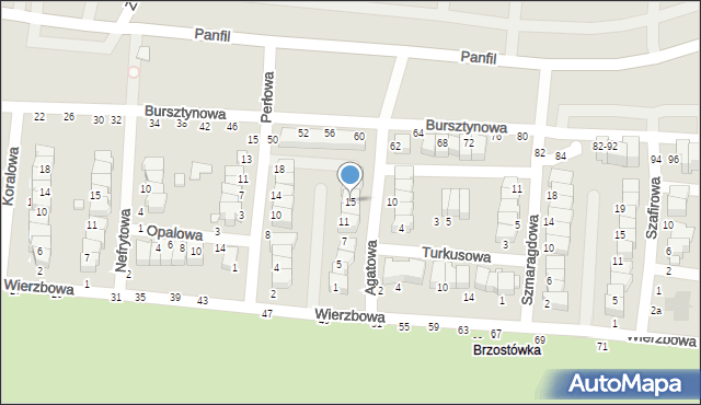 Tomaszów Mazowiecki, Agatowa, 15, mapa Tomaszów Mazowiecki