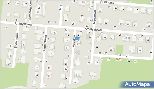 Toruń, Agatowa, 3, mapa Torunia