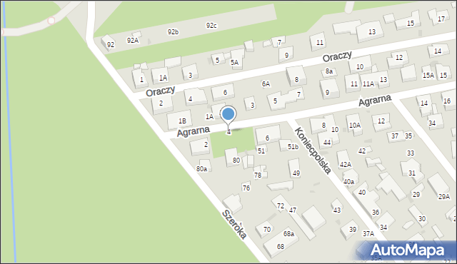 Warszawa, Agrarna, 4, mapa Warszawy