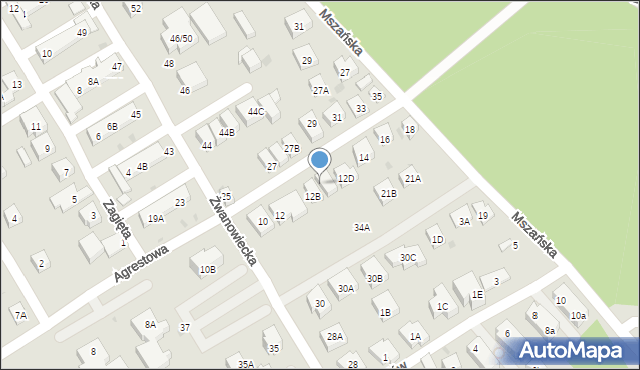 Warszawa, Agrestowa, 12C, mapa Warszawy