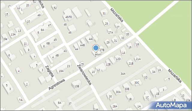 Warszawa, Agrestowa, 27, mapa Warszawy