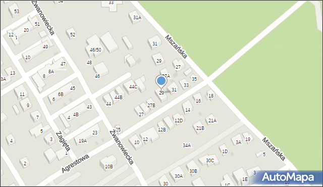 Warszawa, Agrestowa, 29, mapa Warszawy