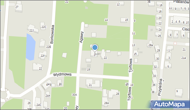 Warszawa, Agawy, 17, mapa Warszawy