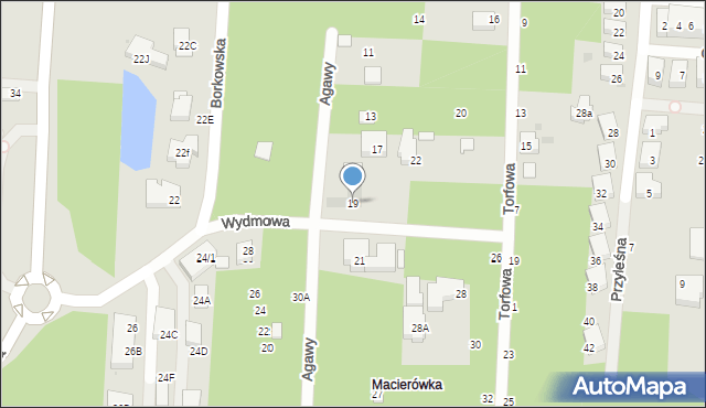 Warszawa, Agawy, 19, mapa Warszawy