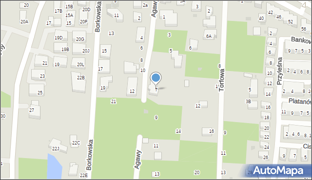 Warszawa, Agawy, 7, mapa Warszawy