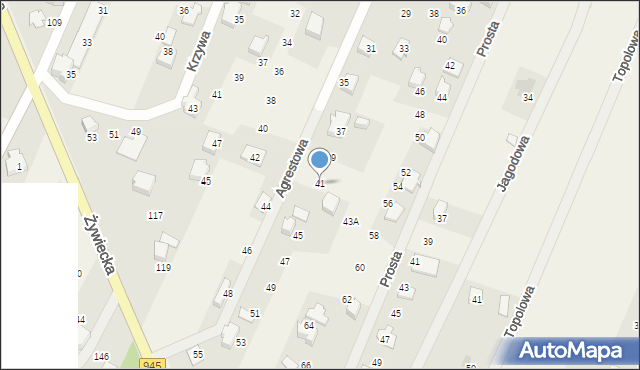 Wilkowice, Agrestowa, 41, mapa Wilkowice