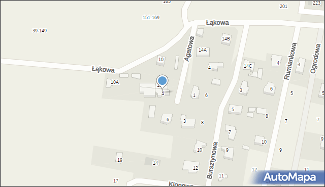 Wiślinka, Agatowa, 4, mapa Wiślinka