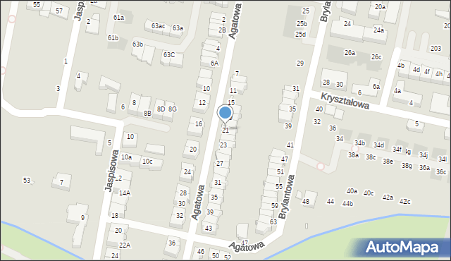 Wrocław, Agatowa, 21, mapa Wrocławia
