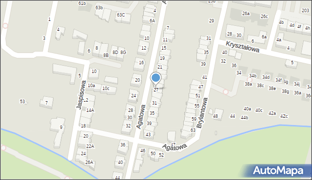 Wrocław, Agatowa, 27, mapa Wrocławia