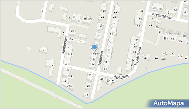 Wrocław, Agatowa, 28, mapa Wrocławia