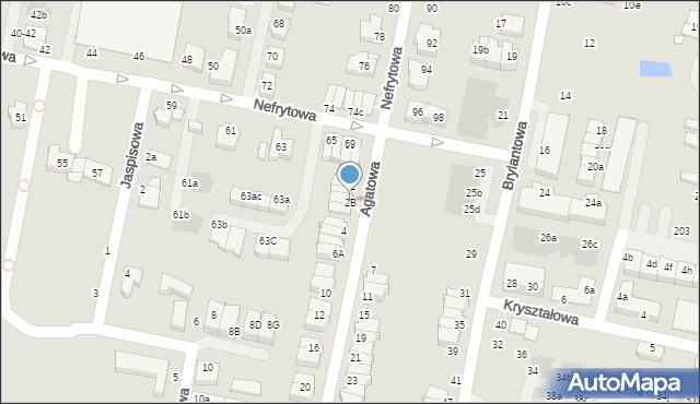 Wrocław, Agatowa, 2B, mapa Wrocławia