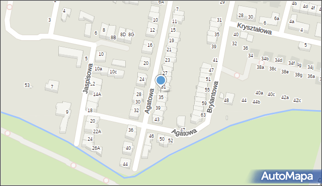 Wrocław, Agatowa, 33, mapa Wrocławia