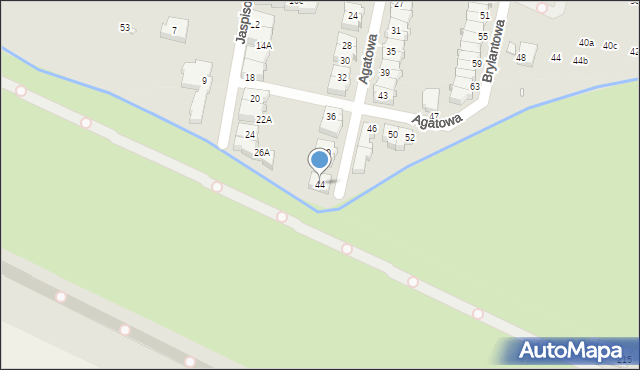 Wrocław, Agatowa, 44, mapa Wrocławia