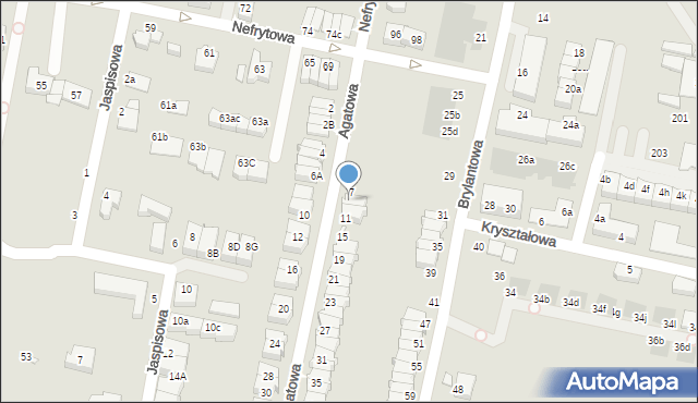 Wrocław, Agatowa, 9, mapa Wrocławia