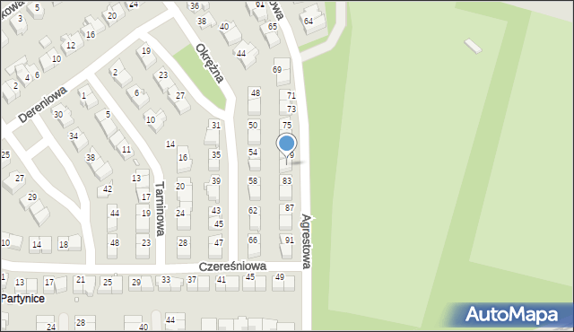 Wrocław, Agrestowa, 81, mapa Wrocławia