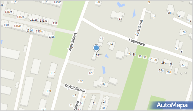 Wrocław, Agrestowa, 124, mapa Wrocławia