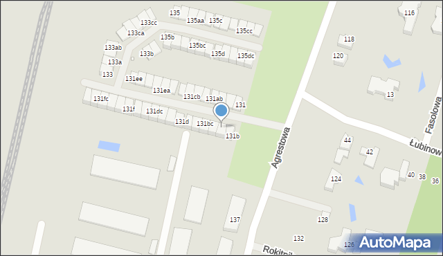 Wrocław, Agrestowa, 131ba, mapa Wrocławia