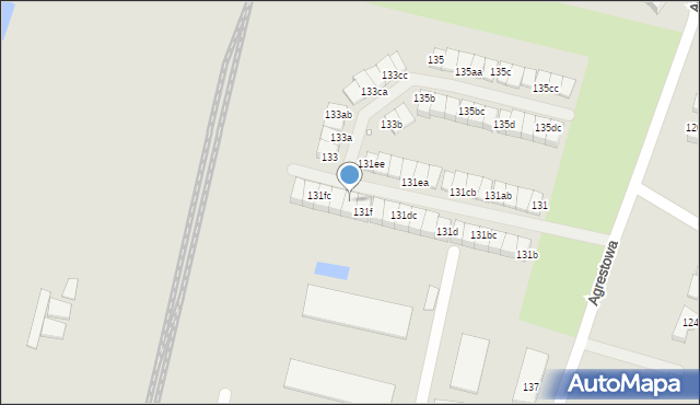 Wrocław, Agrestowa, 131fa, mapa Wrocławia
