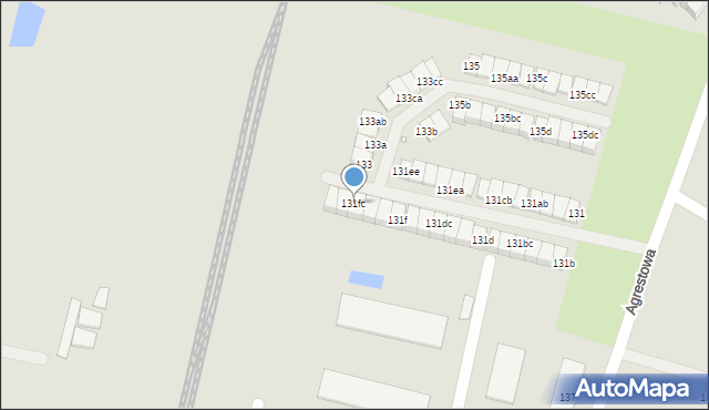 Wrocław, Agrestowa, 131fc, mapa Wrocławia