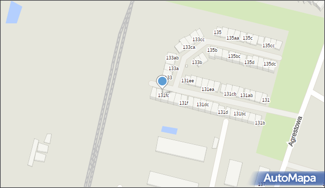 Wrocław, Agrestowa, 131fd, mapa Wrocławia