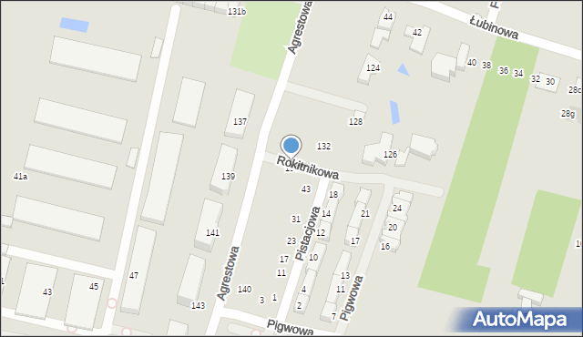 Wrocław, Agrestowa, 136, mapa Wrocławia