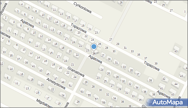 Zbrudzewo, Agatowa, 25, mapa Zbrudzewo