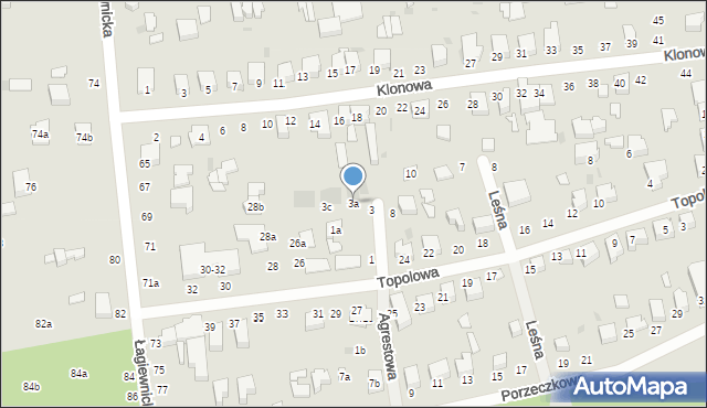 Zgierz, Agrestowa, 3a, mapa Zgierz