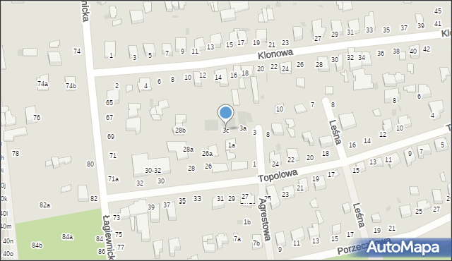 Zgierz, Agrestowa, 3c, mapa Zgierz